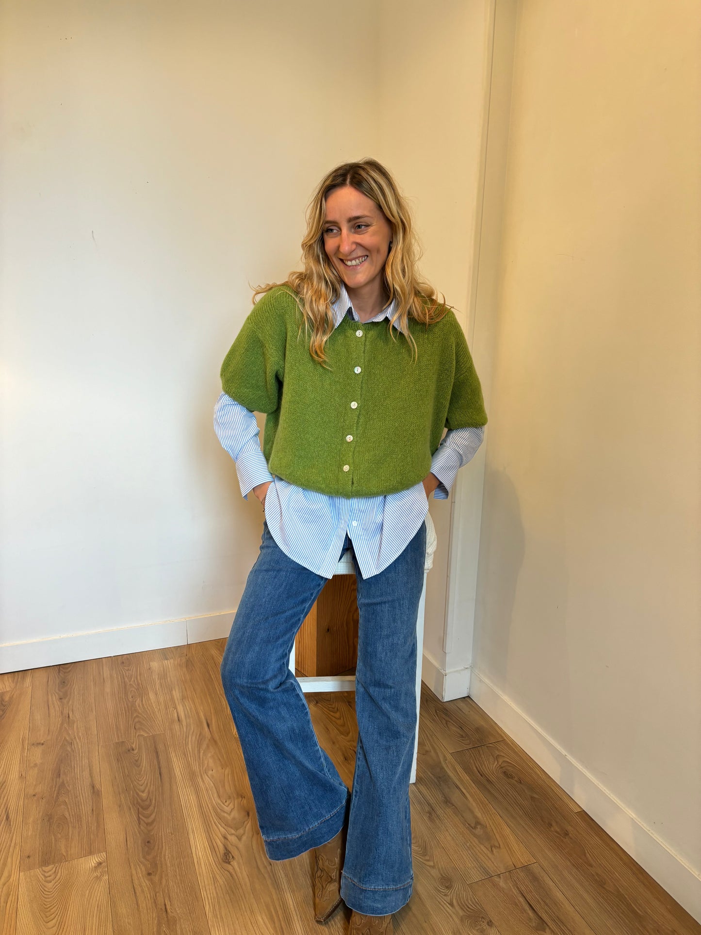 GILET FLOR - VERT OLIVE