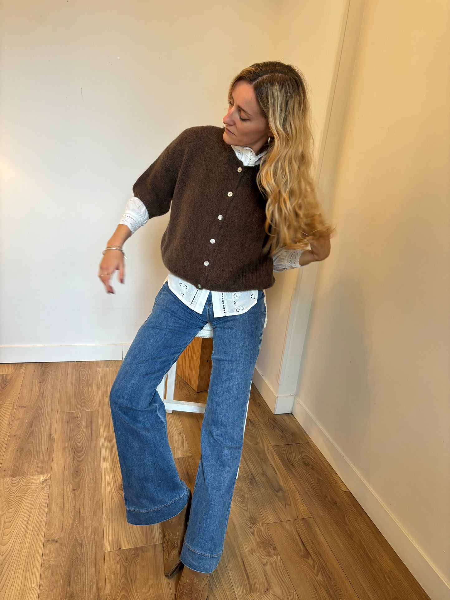 GILET FLOR - CHOCOLAT