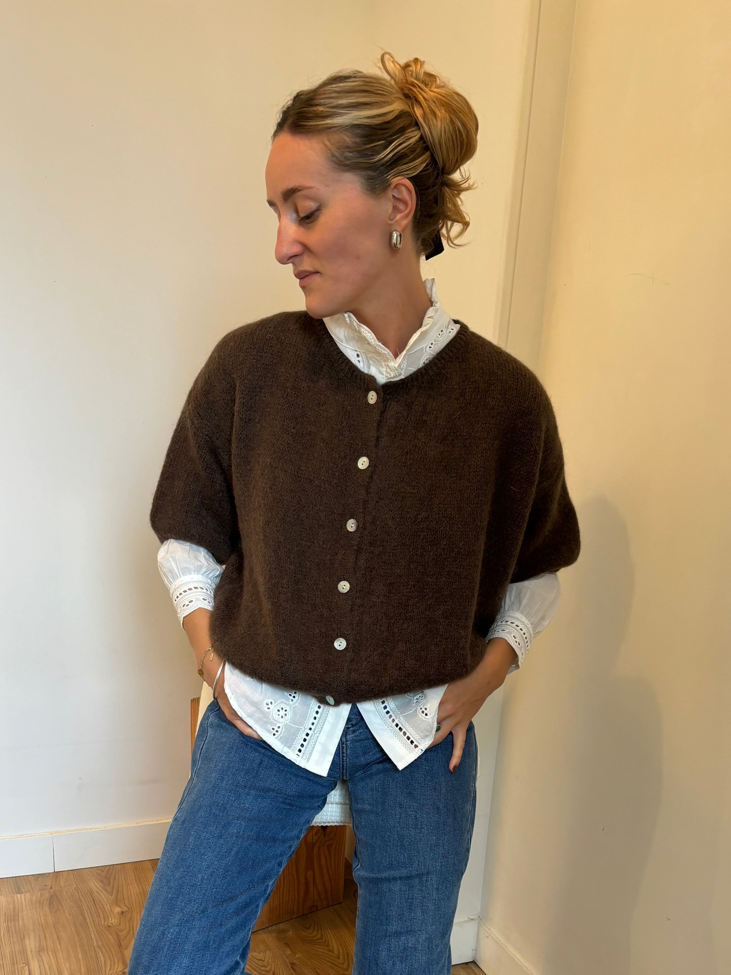 GILET FLOR - CHOCOLAT