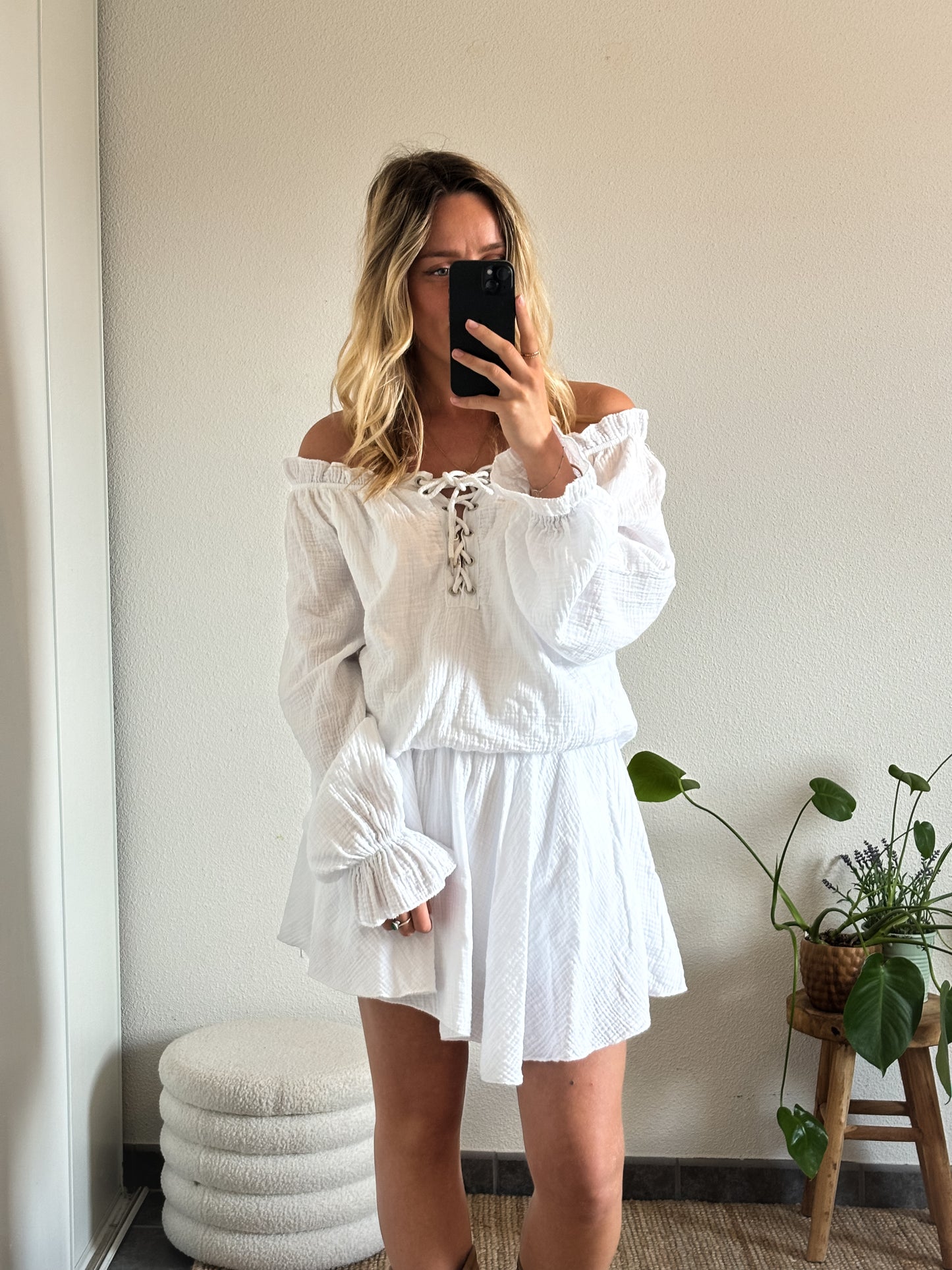 COMBISHORT LORETTA - BLANC
