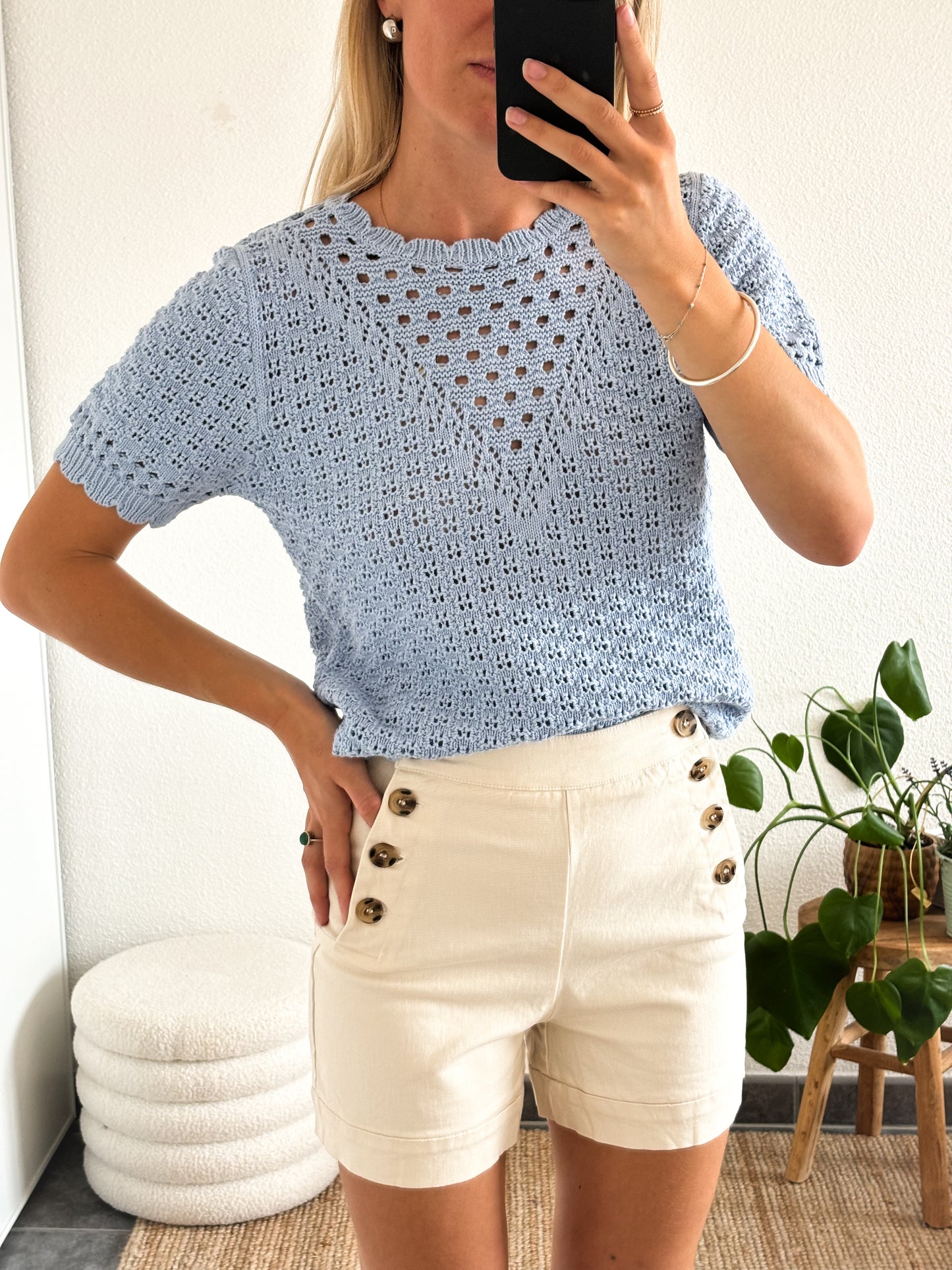 MAILLE CROCHET MARGOT - BLEU