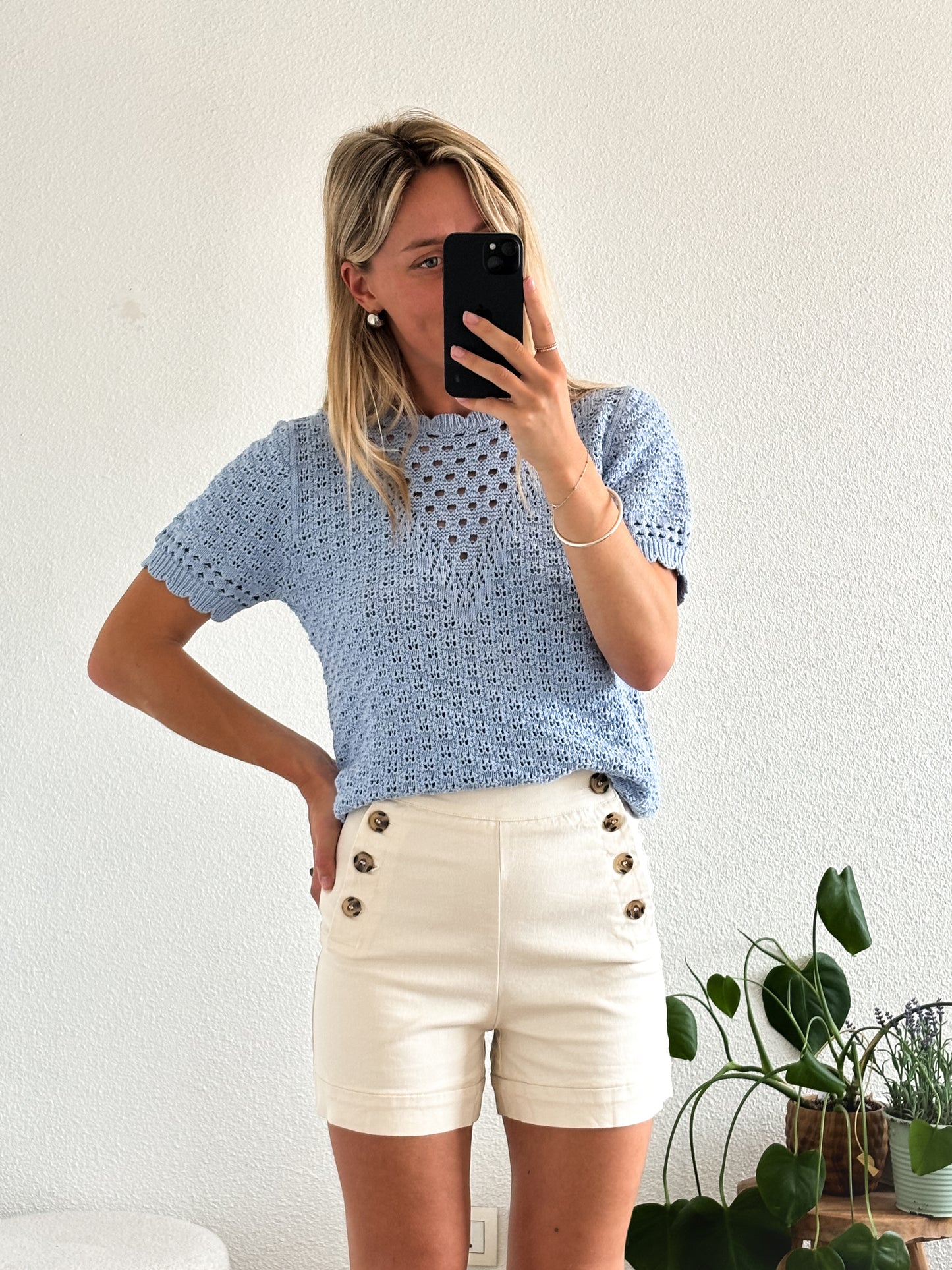MAILLE CROCHET MARGOT - BLEU