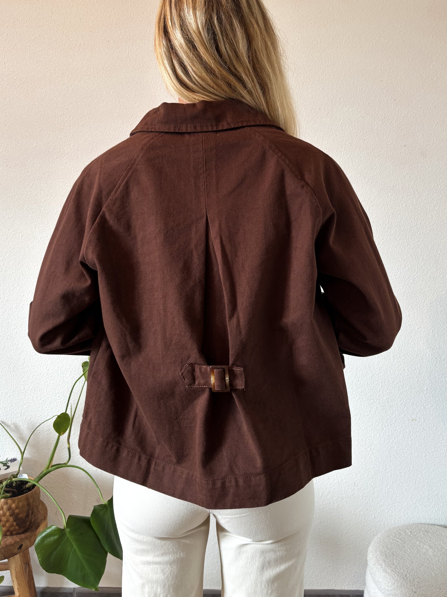 VESTE EN JEAN ÉDOUARD - CHOCOLAT