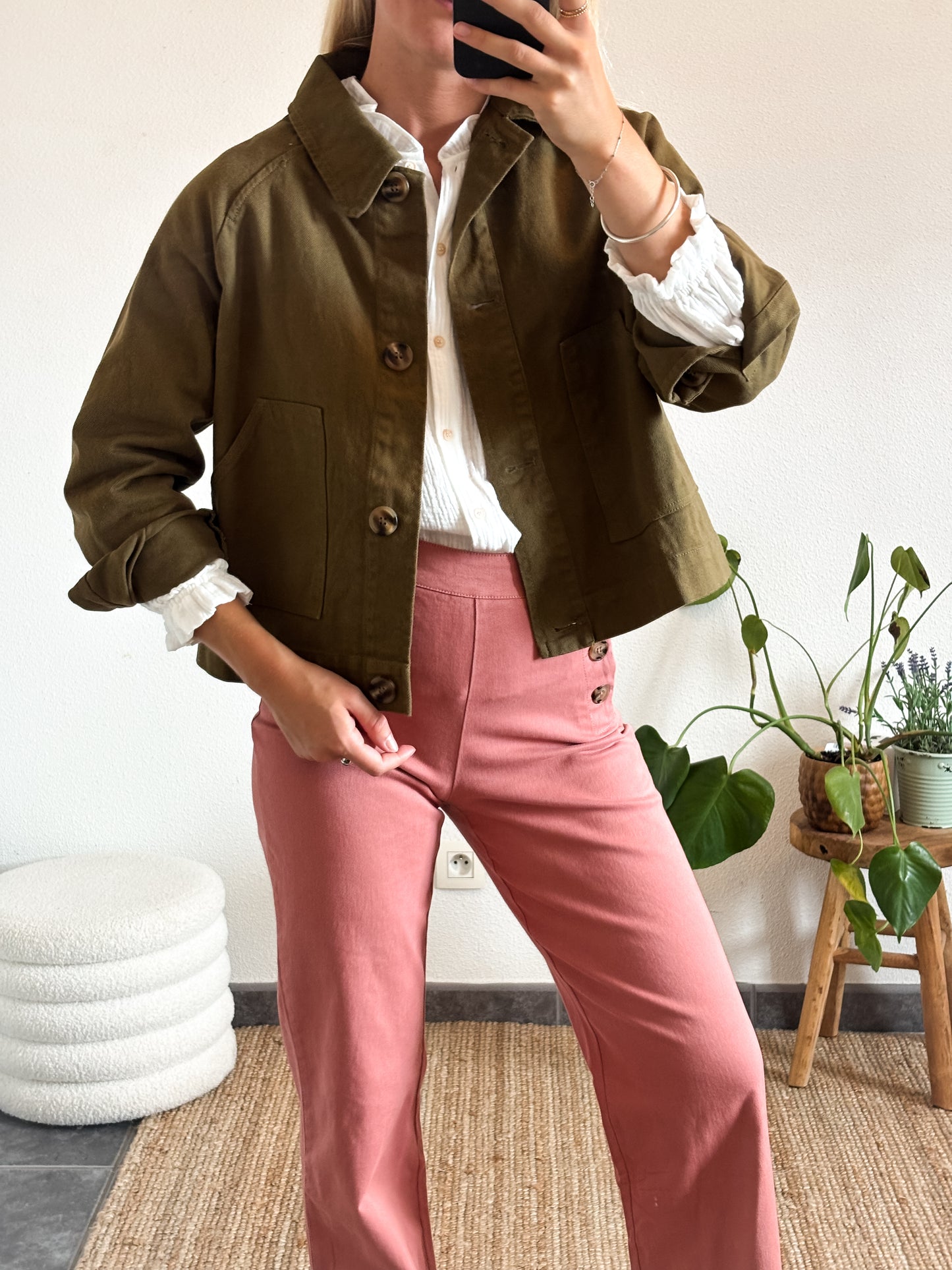 VESTE EN JEAN ÉDOUARD - KAKI