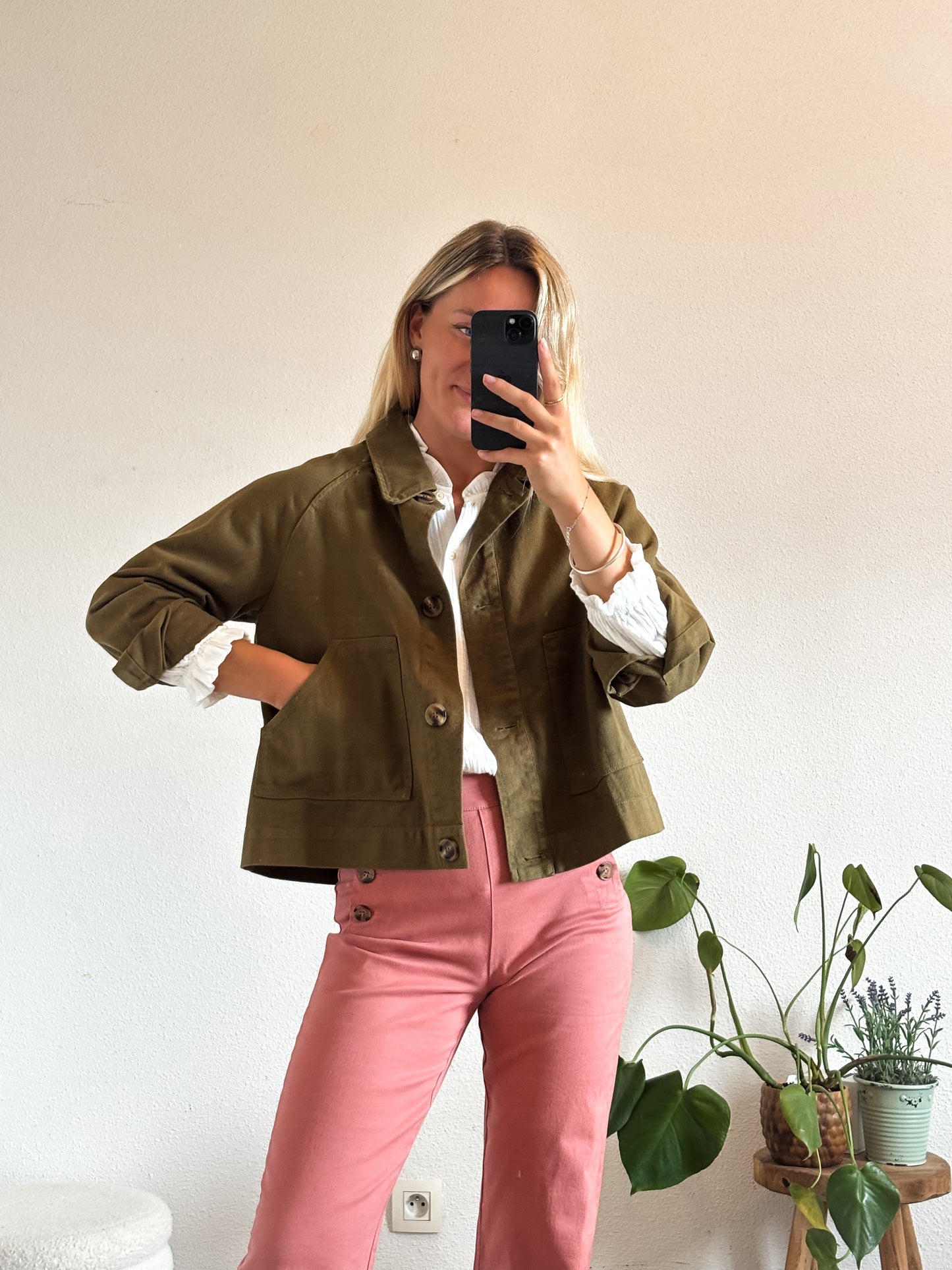 VESTE EN JEAN ÉDOUARD - KAKI