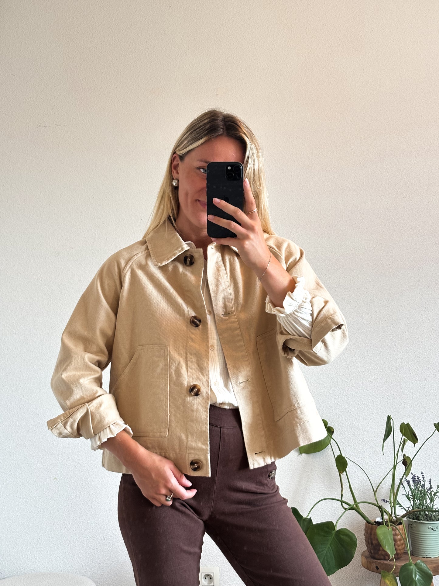 VESTE EN JEAN ÉDOUARD - BEIGE