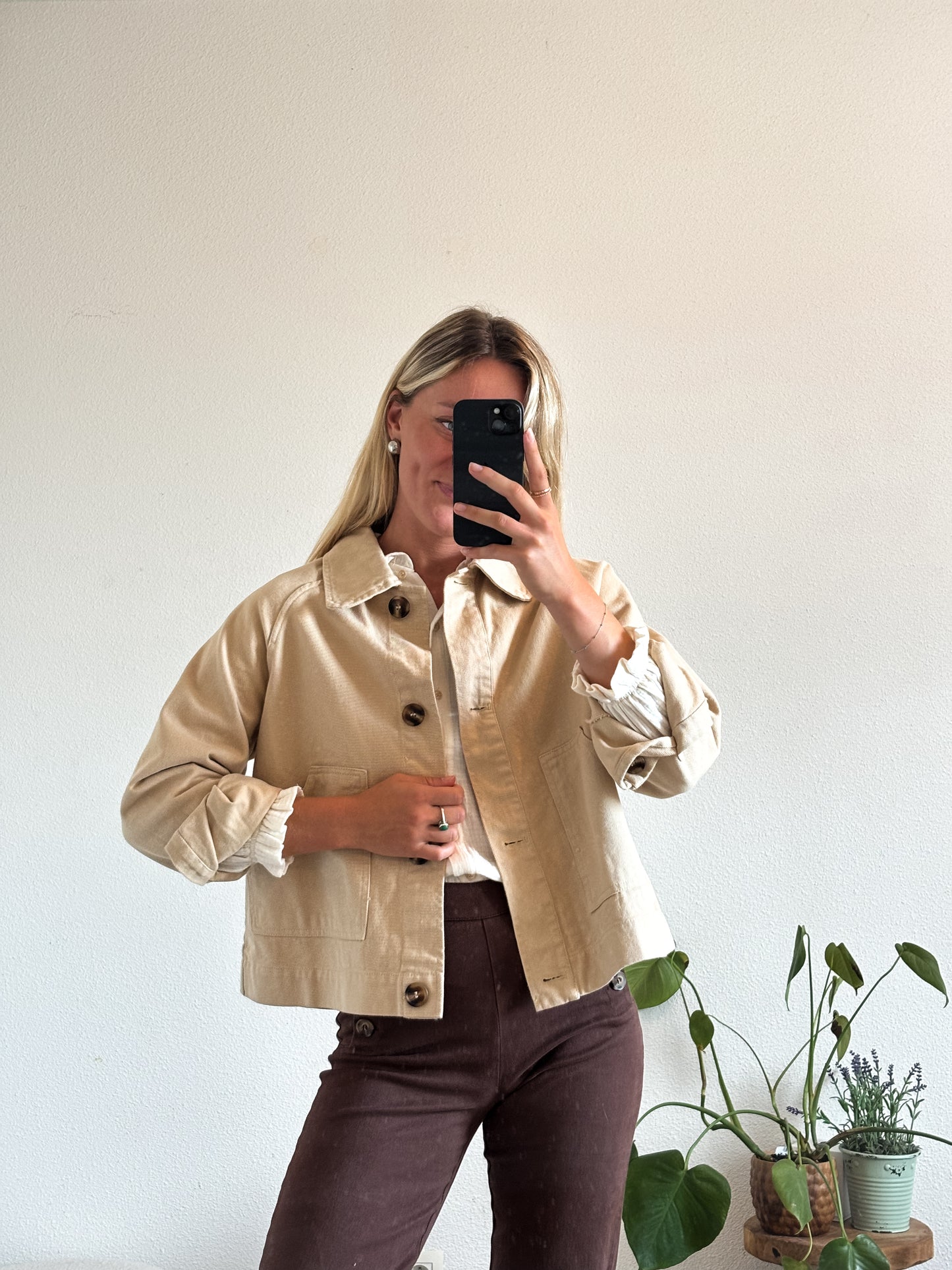 VESTE EN JEAN ÉDOUARD - BEIGE