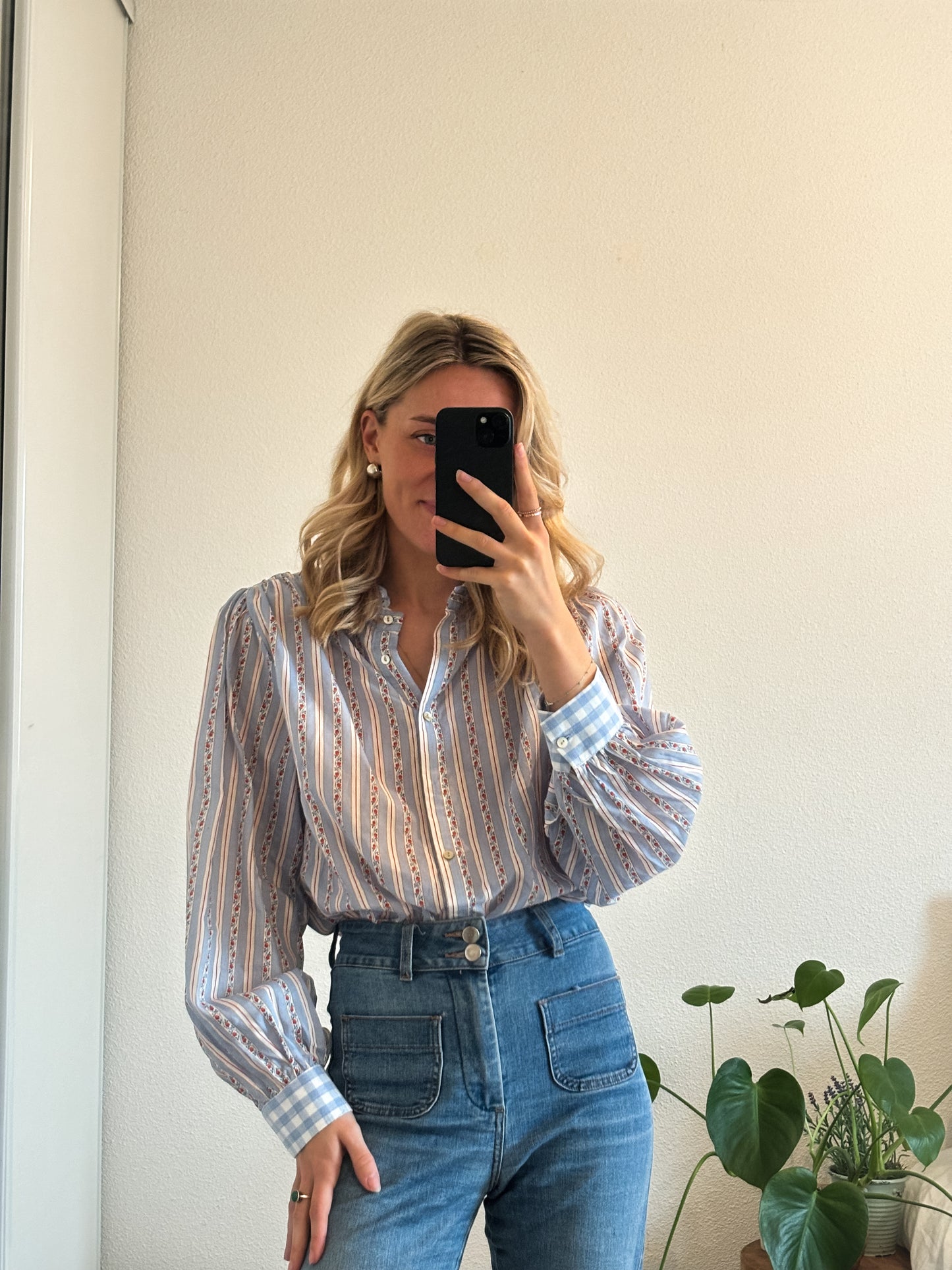 BLOUSE KIMBER - BLEU CERISE