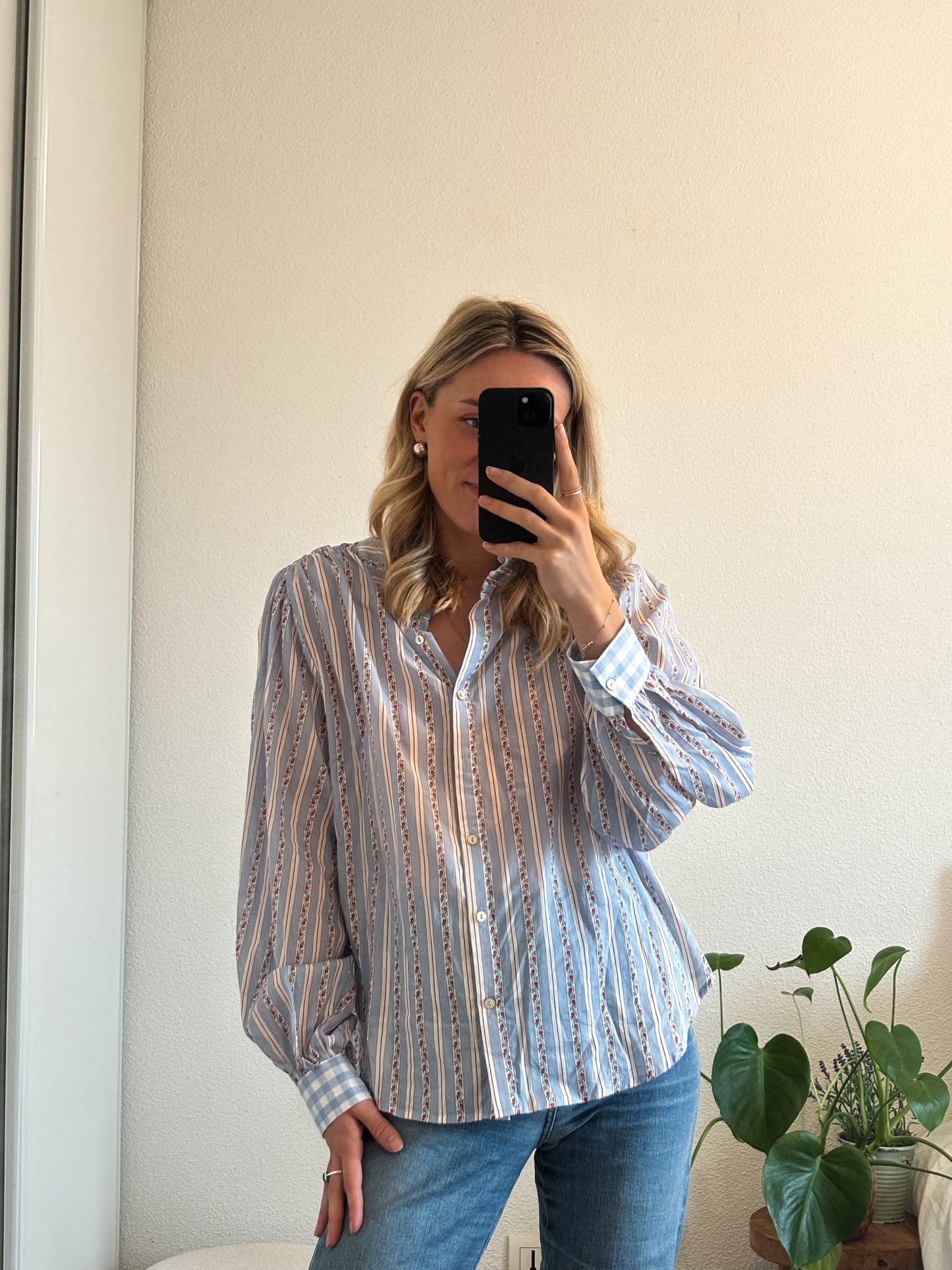 BLOUSE KIMBER - BLEU CERISE