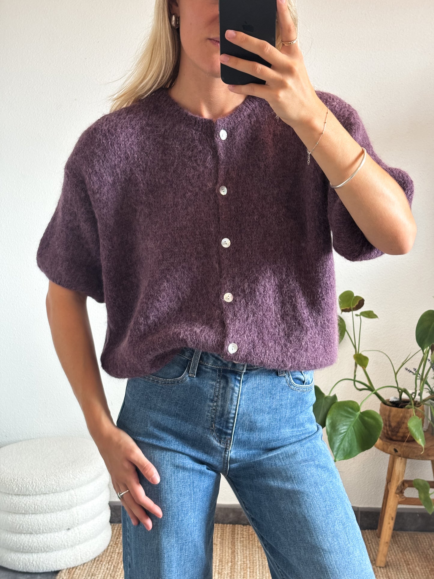 GILET FLOR - PRUNE