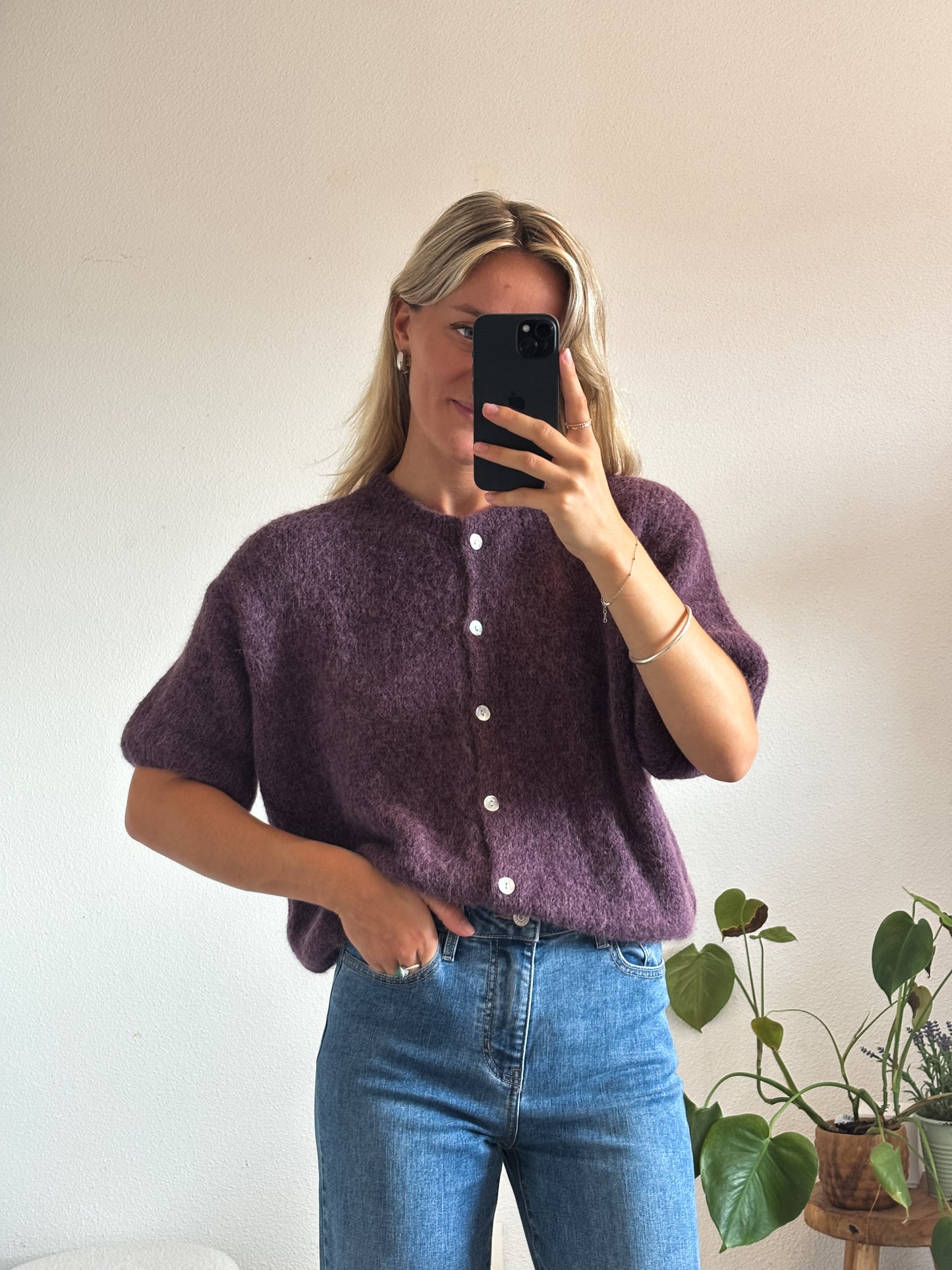 GILET FLOR - PRUNE