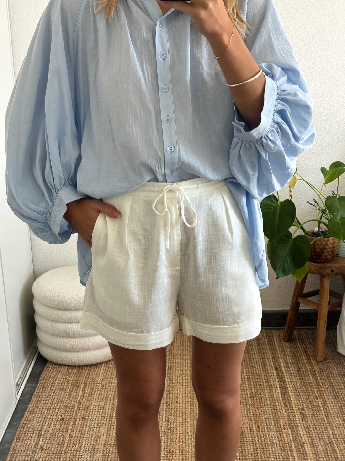 SHORT CHARLY - BLANC