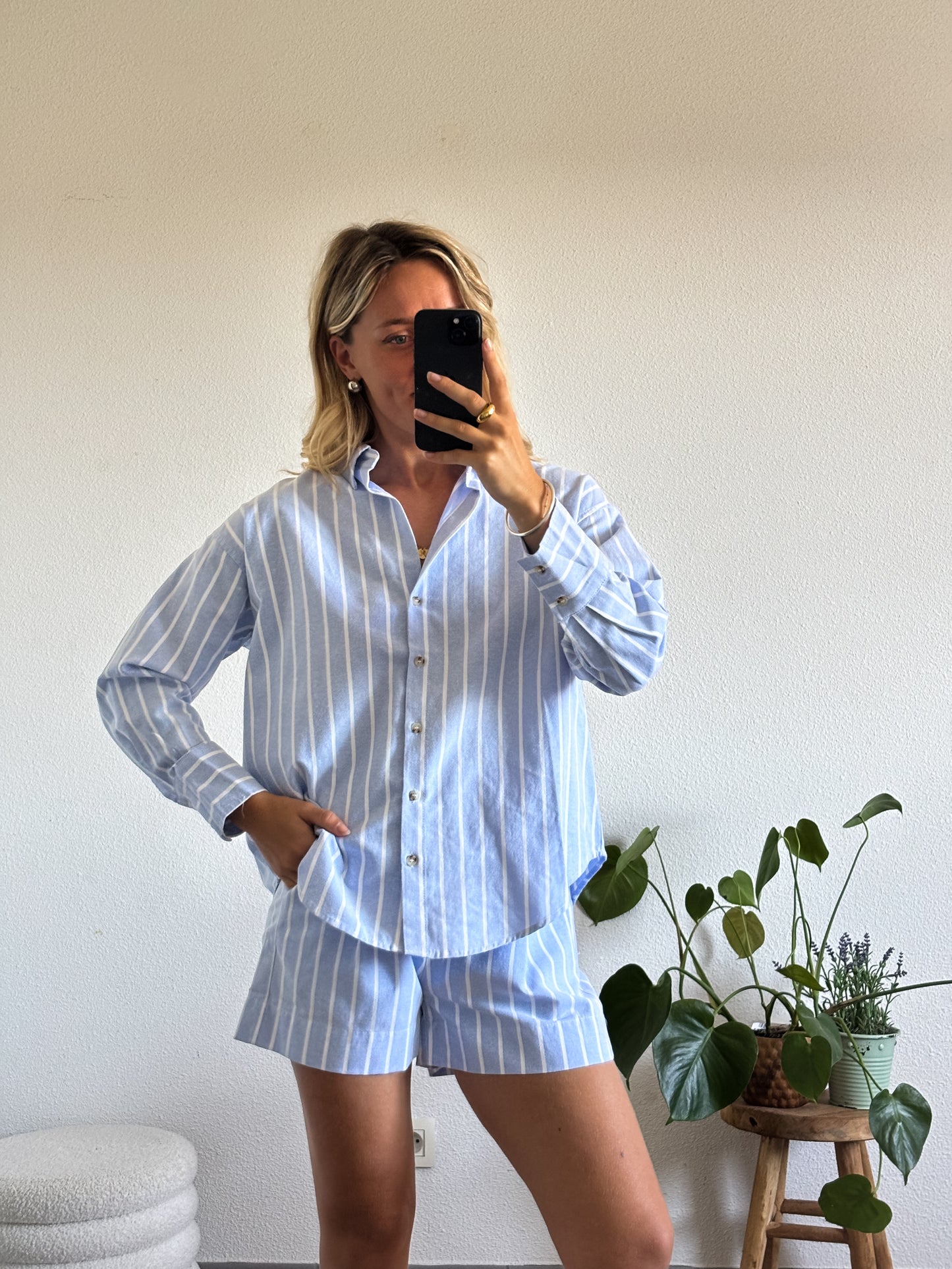 CHEMISE DIANE RAYÉE BLEU