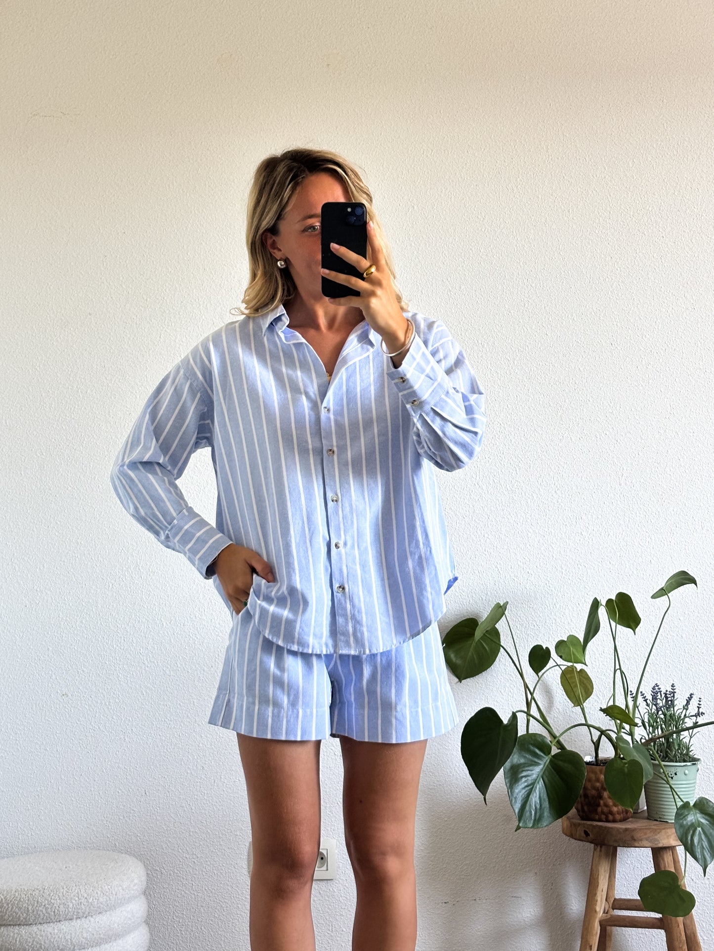 CHEMISE DIANE RAYÉE BLEU