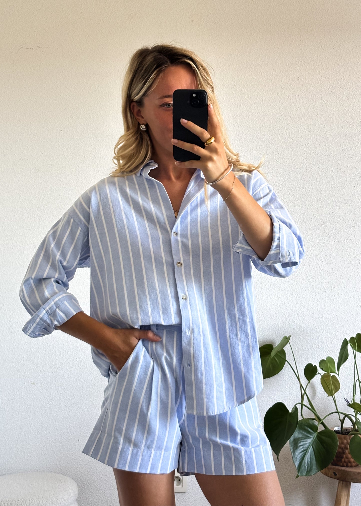 CHEMISE DIANE RAYÉE BLEU
