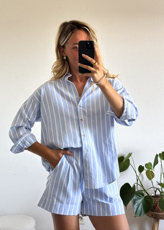 CHEMISE DIANE RAYÉE BLEU