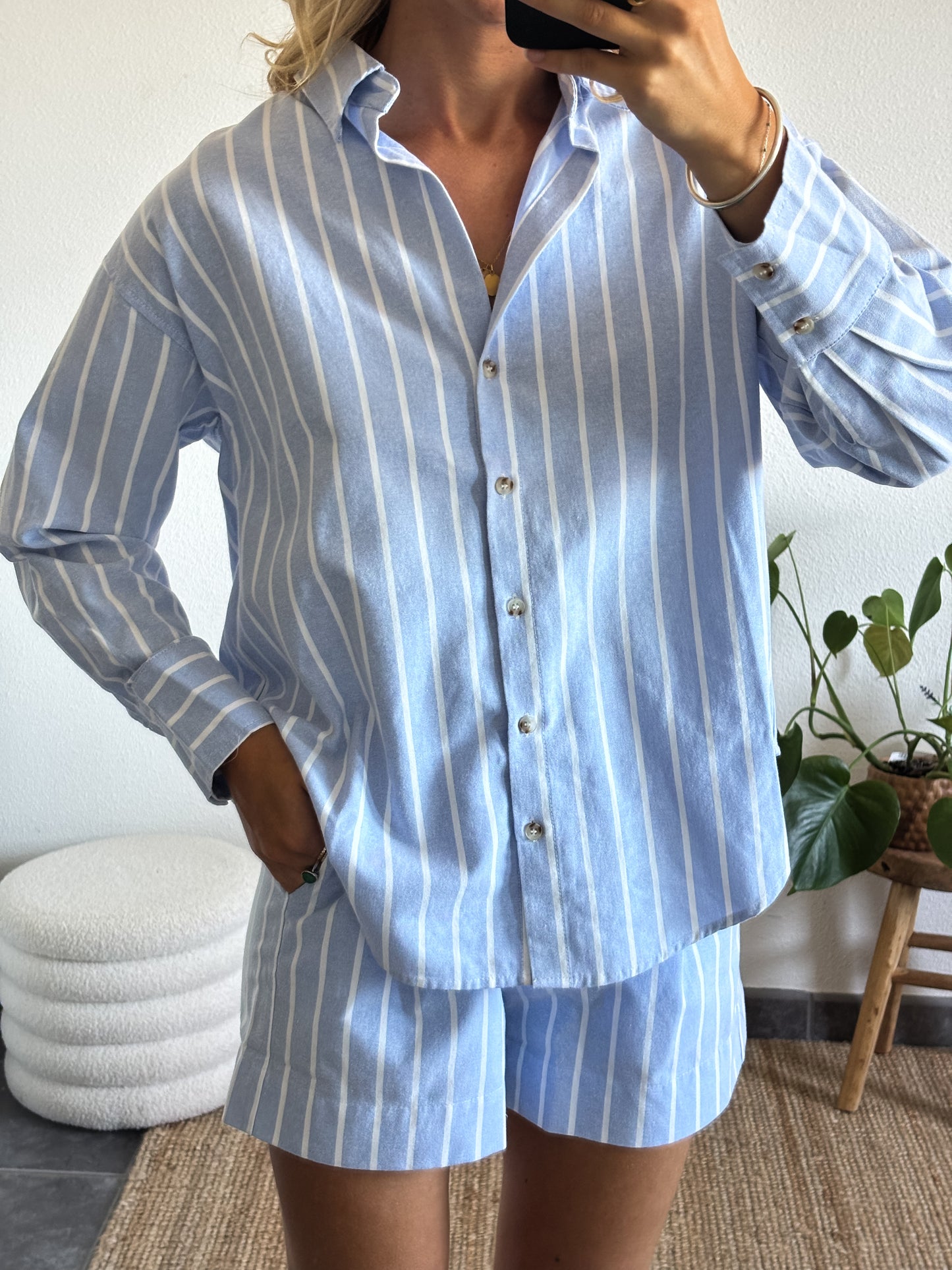 CHEMISE DIANE RAYÉE BLEU