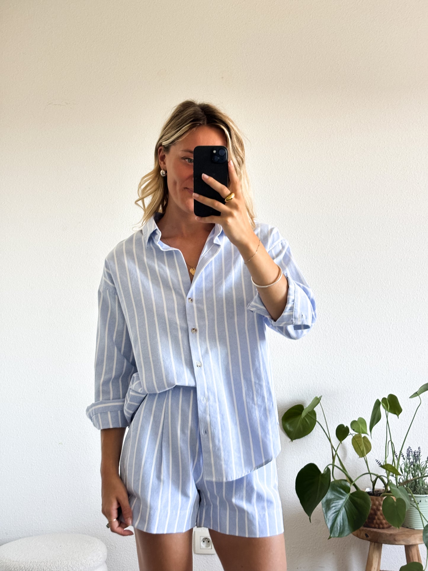 CHEMISE DIANE RAYÉE BLEU
