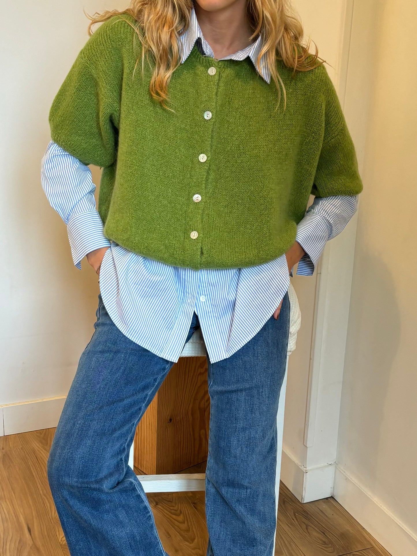 GILET FLOR - VERT OLIVE
