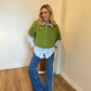 GILET FLOR - VERT OLIVE