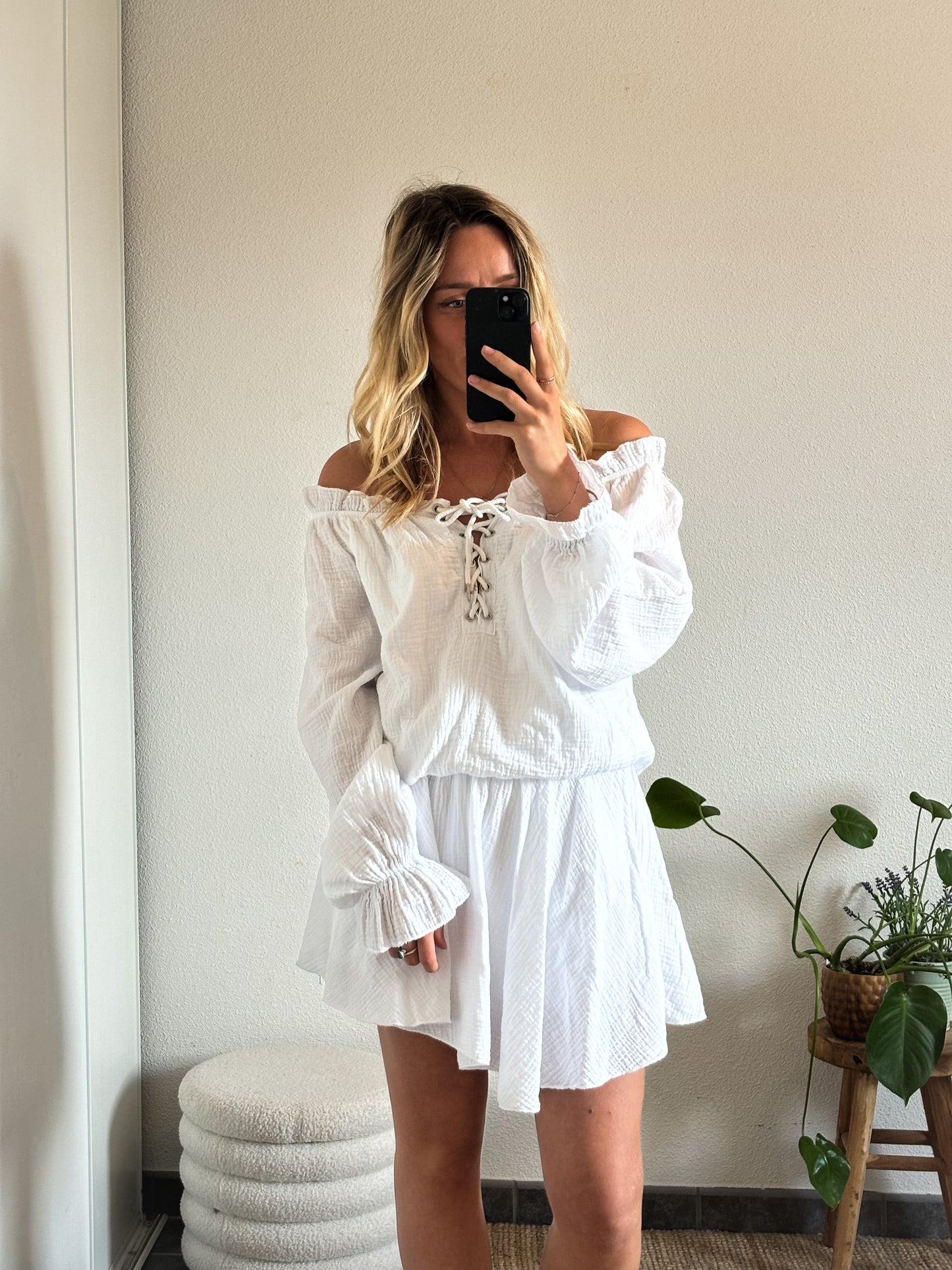 COMBISHORT LORETTA - BLANC