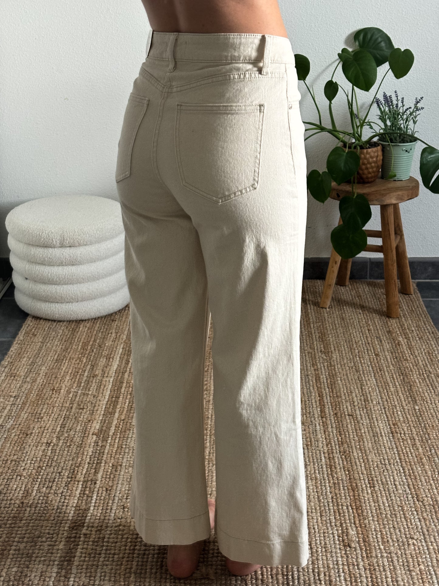 JEAN CROP WINDY - BEIGE