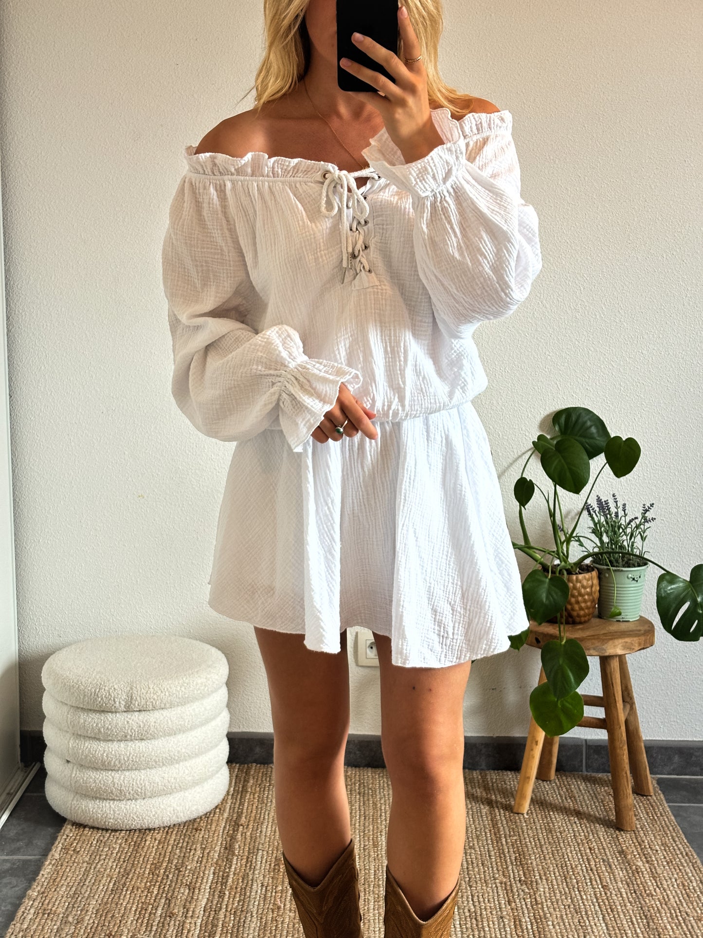COMBISHORT LORETTA - BLANC