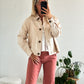 VESTE EN JEAN ÉDOUARD - BEIGE