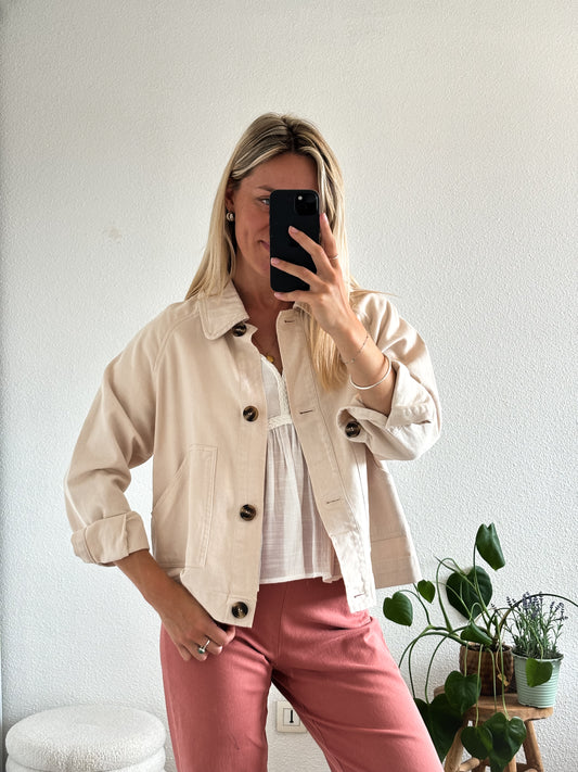 VESTE EN JEAN ÉDOUARD - BEIGE