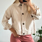 VESTE EN JEAN ÉDOUARD - BEIGE