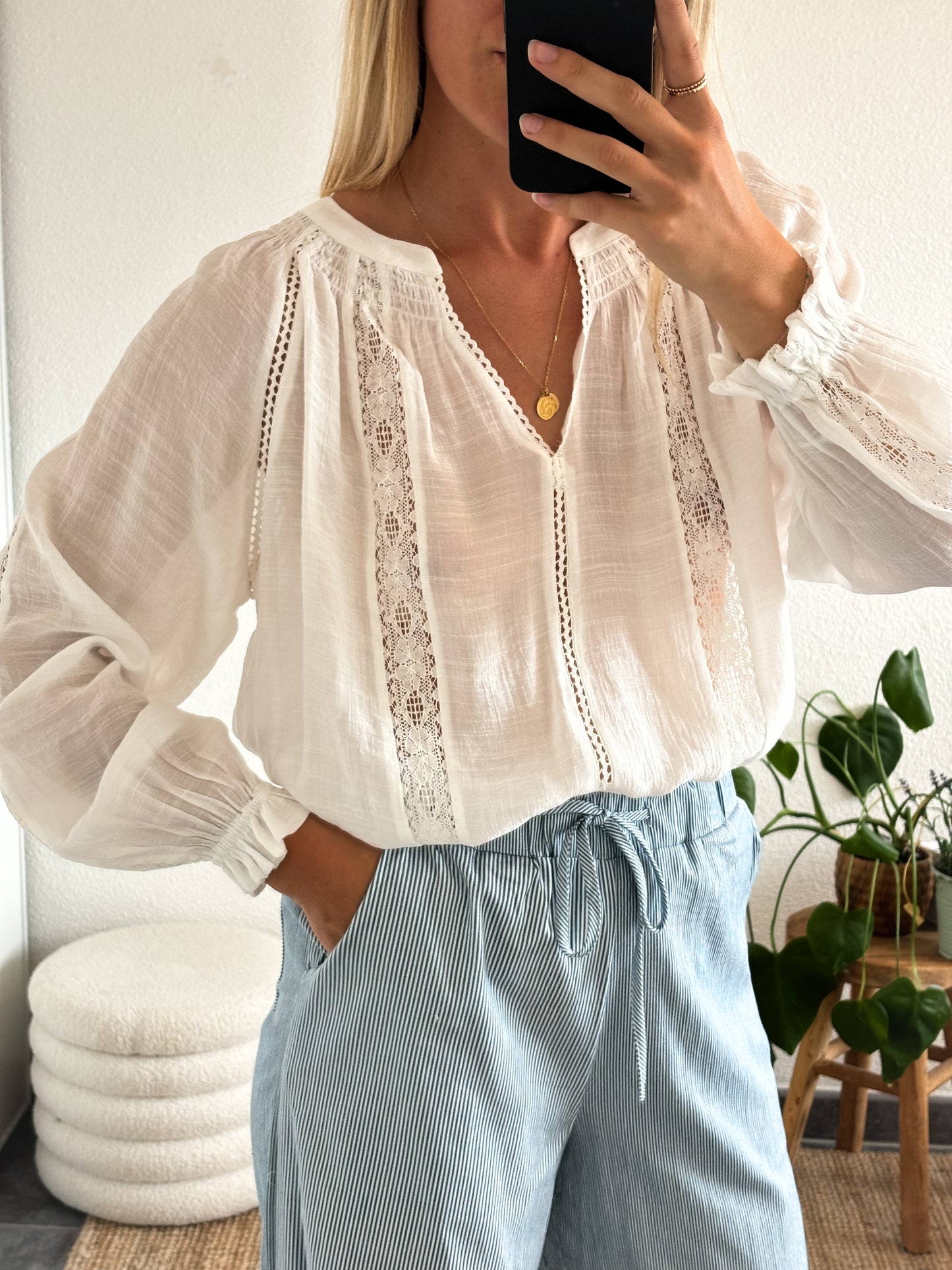 BLOUSE LAURA - BLANC