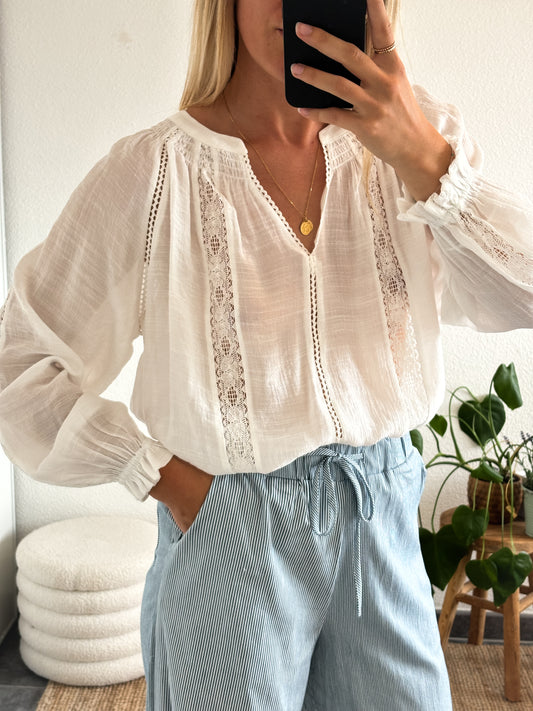 BLOUSE LAURA - BLANC