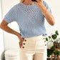 MAILLE CROCHET MARGOT - BLEU