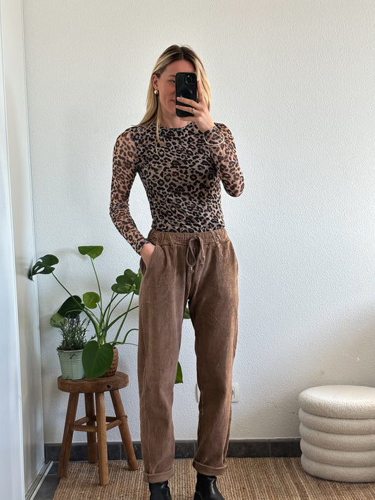 PANTALON VELOURS MAÉ - CAMEL