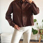 VESTE EN JEAN ÉDOUARD - CHOCOLAT