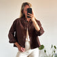 VESTE EN JEAN ÉDOUARD - CHOCOLAT