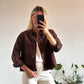 VESTE EN JEAN ÉDOUARD - CHOCOLAT
