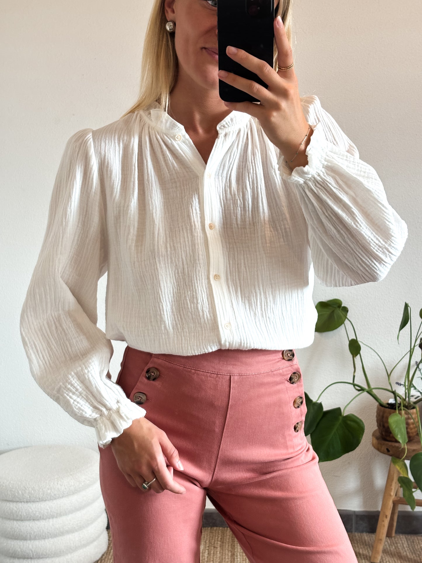 BLOUSE LOUISE - BLANC