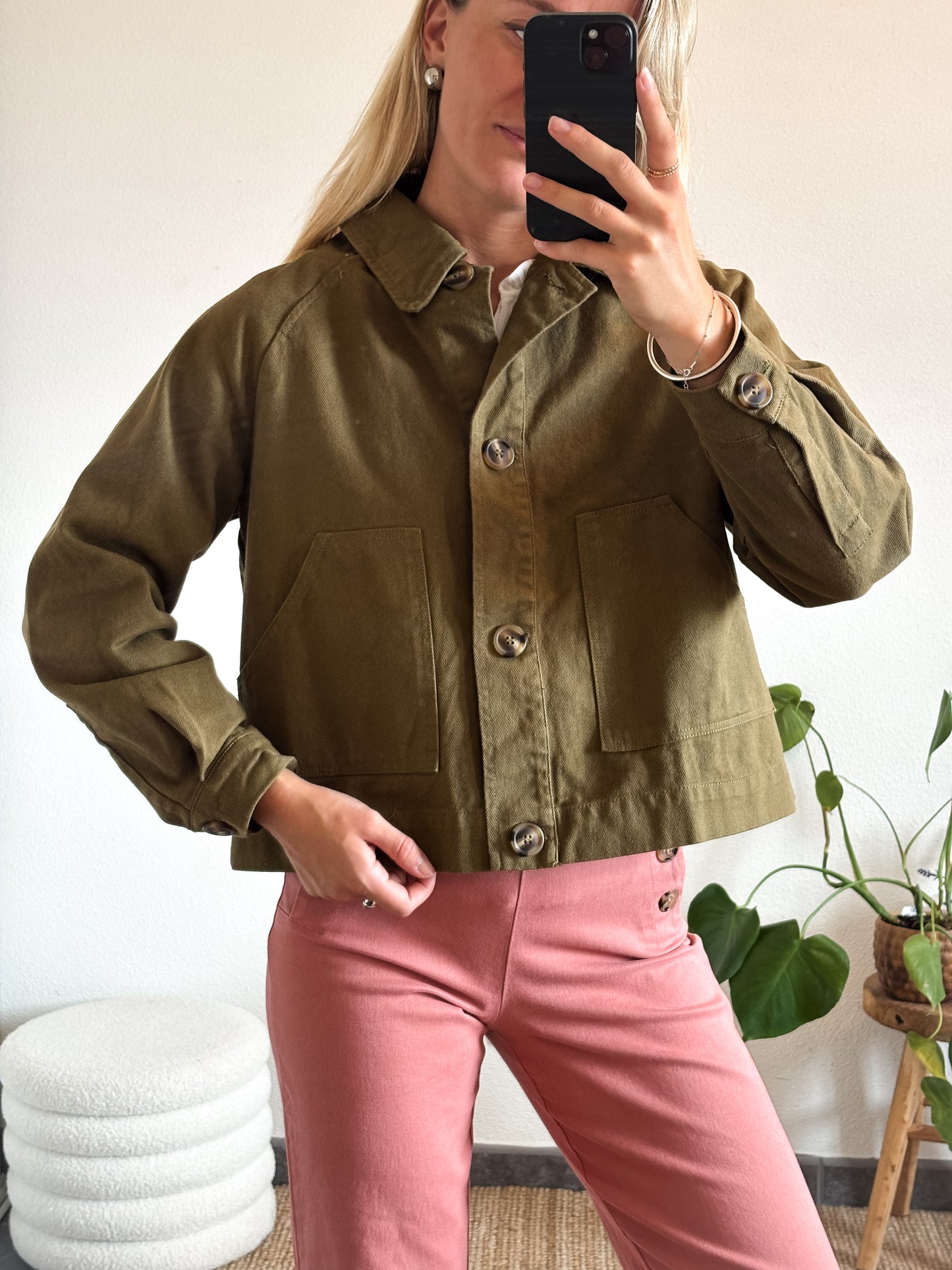 VESTE EN JEAN ÉDOUARD - KAKI