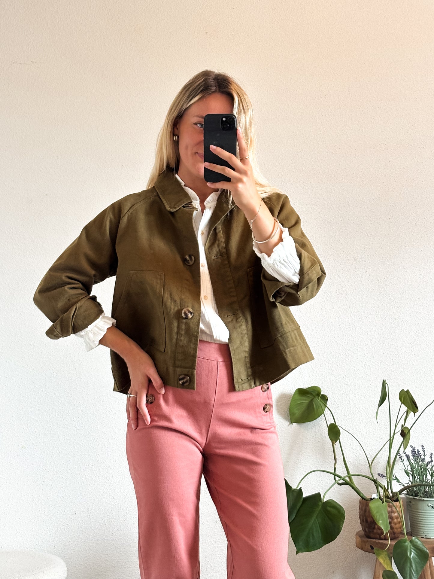 VESTE EN JEAN ÉDOUARD - KAKI