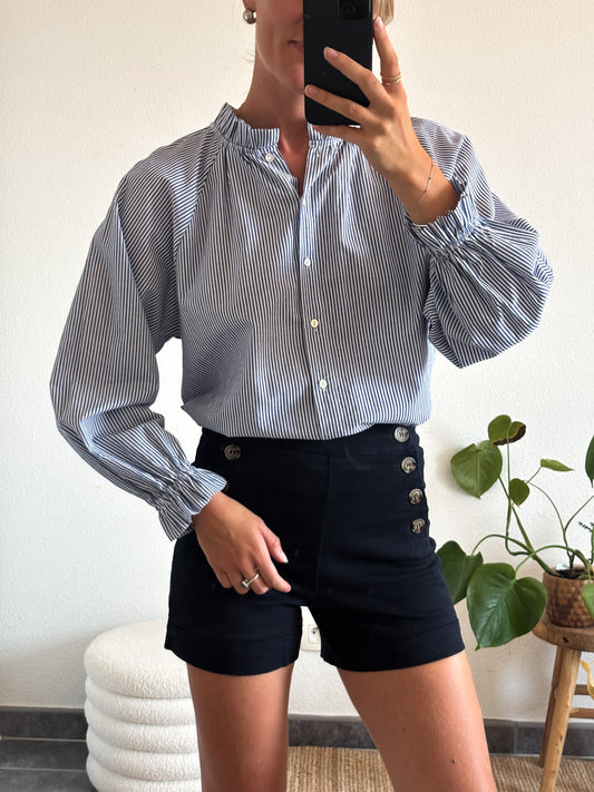 BLOUSE CARO - BLEU