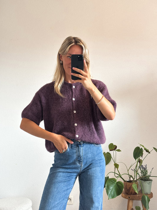 GILET FLOR - PRUNE