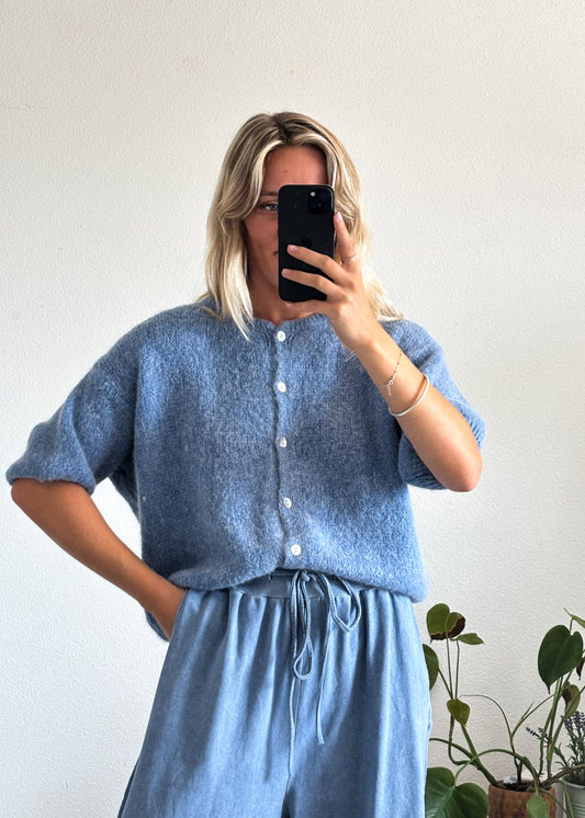 GILET FLOR - BLEU JEAN