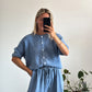 GILET FLOR - BLEU JEAN