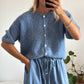GILET FLOR - BLEU JEAN