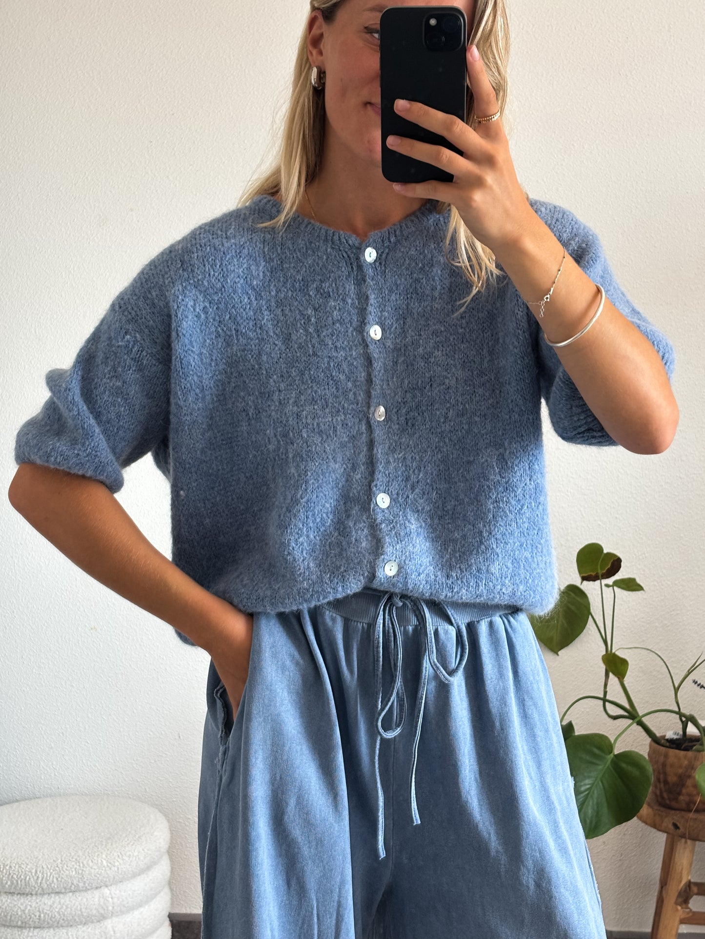 GILET FLOR - BLEU JEAN