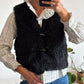 GILET TEDDY - NOIR